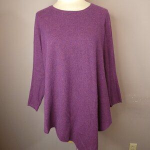 Joie Women's M Tambrel Asymmetric Sweater Purple Pullover Wool Cashmere Blend